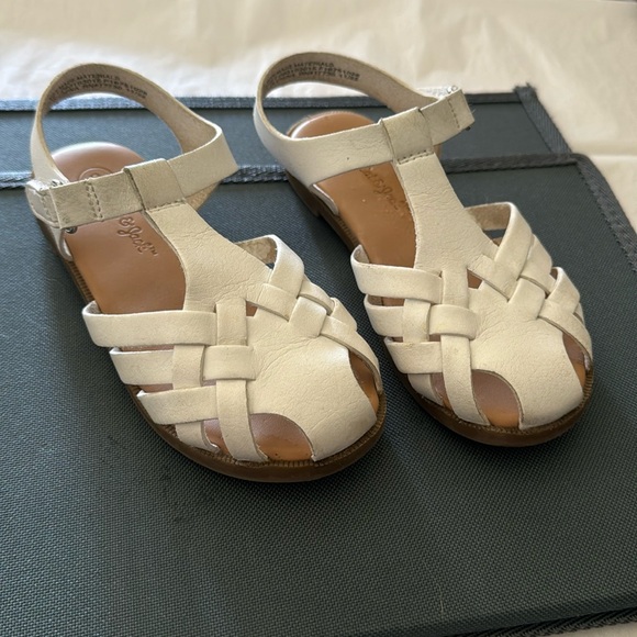 Cat & Jack sandals. Velcro close. Lightly worn. Bundle & save on shipping. - Picture 1 of 4